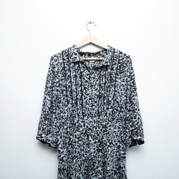 Zadig & Voltaire Leopard Knee Length Dress Raspail Leo Crinkle Dress - Picture 3 of 10